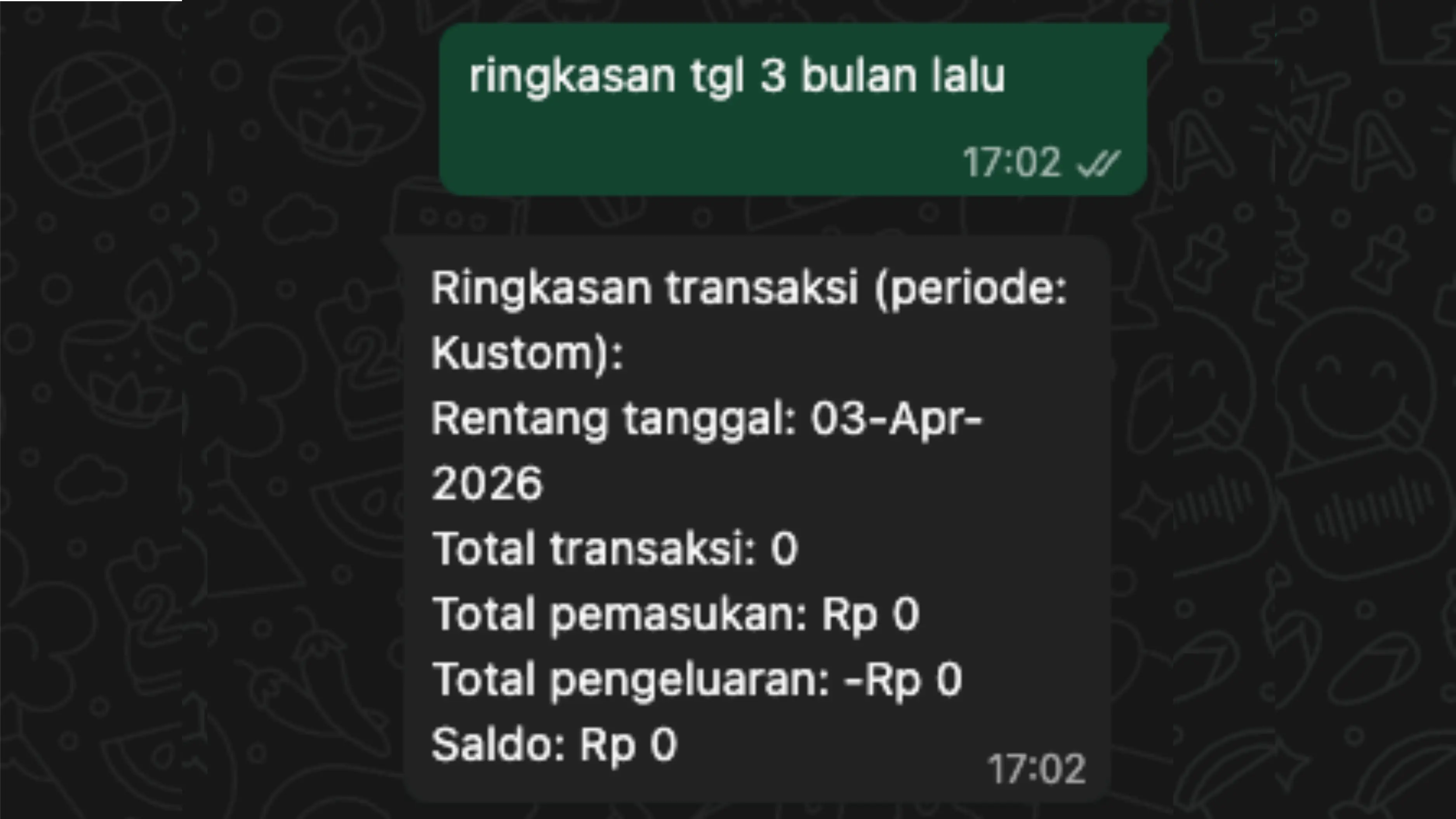Placeholder gambar untuk Contoh 4: ringkasan tgl 3 bulan lalu