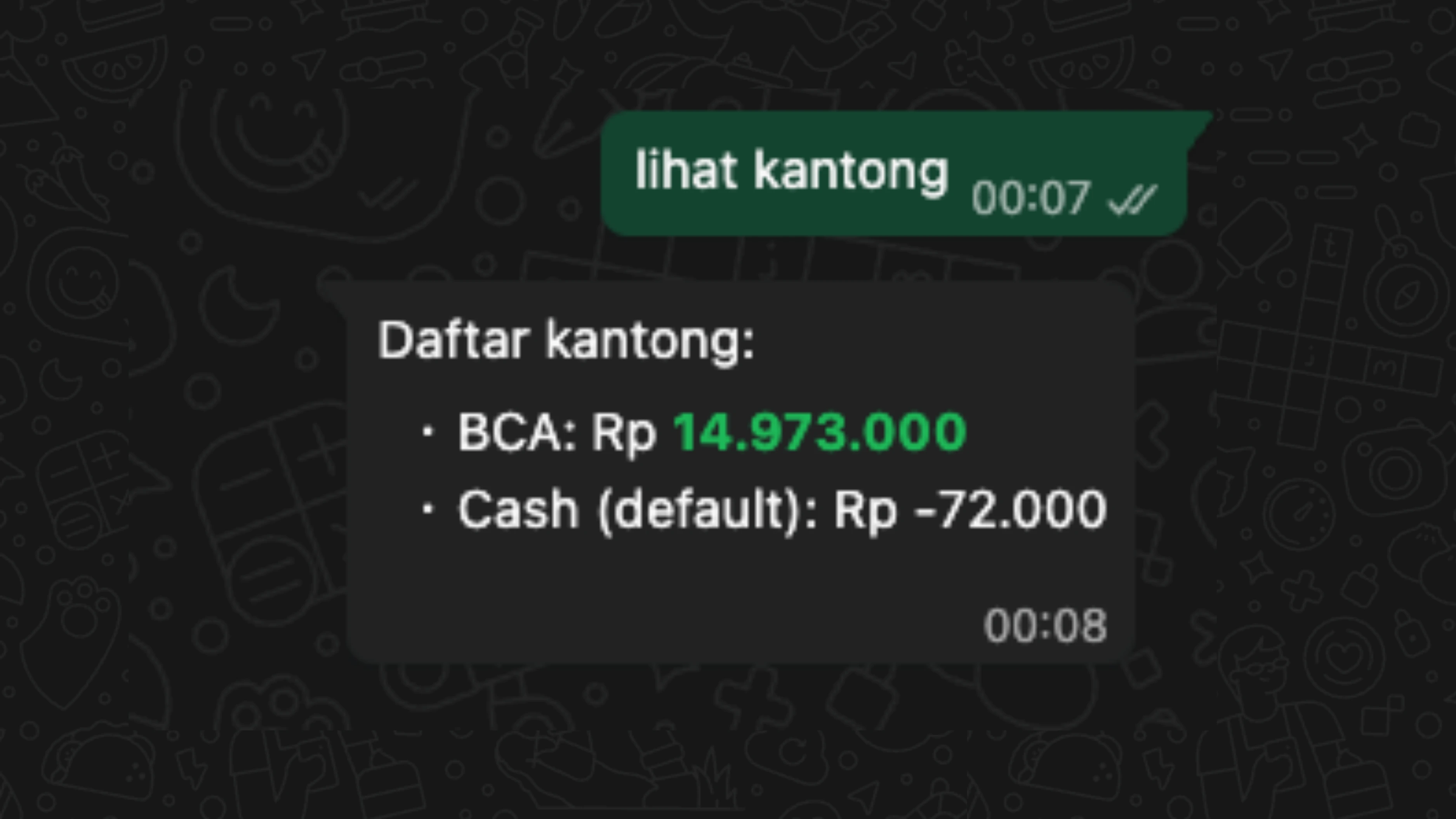 Placeholder gambar untuk Contoh 1: tambah kantong BCA
